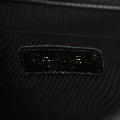 Chanel Calfskin Quilted Medium Duma Pockets Drawstring Backpack Black 6 of 10