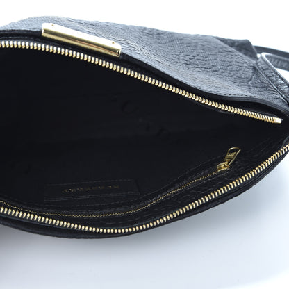 Burberry Signature Grain Calfskin Check Embossed Small Chichester Crossbody Clutch Bag Black 4 of 10