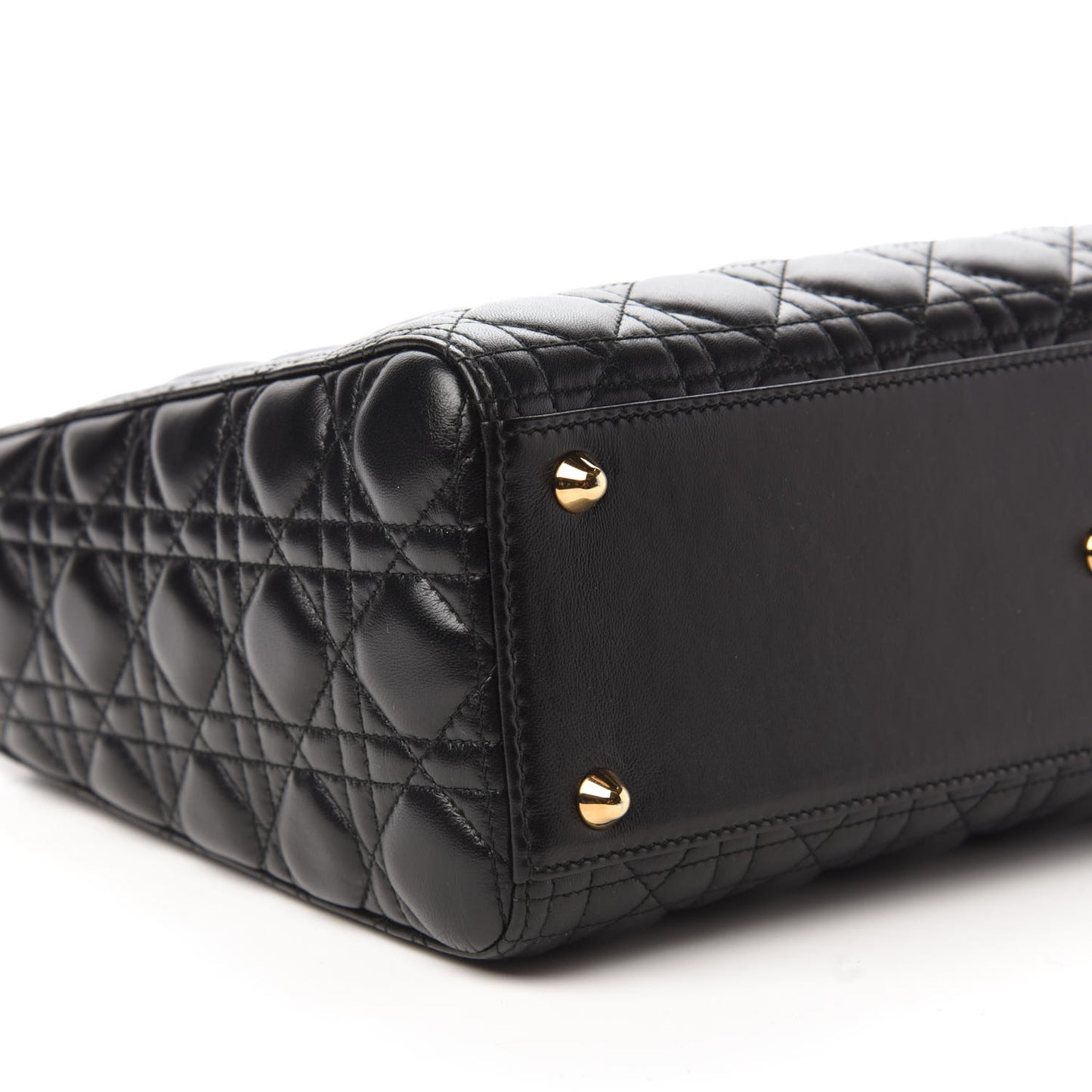 Lambskin Cannage Large Lady Dior Black