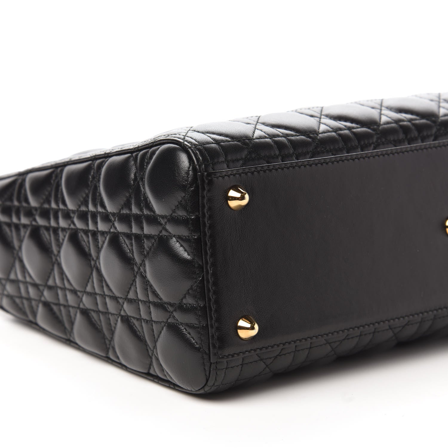 Christian Dior Lambskin Cannage Large Lady Dior Black 6 of 11