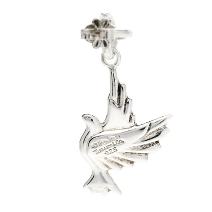 Tiffany Sterling Silver Dove Earrings 3 of 4