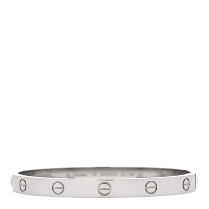 Cartier 18K White Gold LOVE Bracelet 18 1 of 6