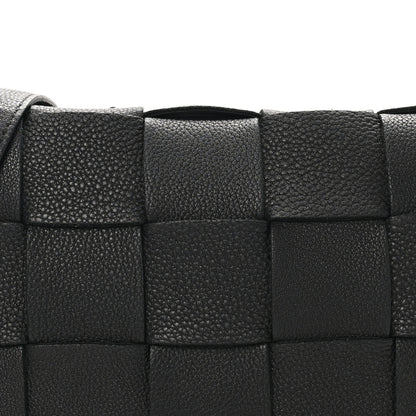 Bottega Veneta Grained Calfskin Maxi Intrecciato Cassette Crossbody Bag Black 7 of 9