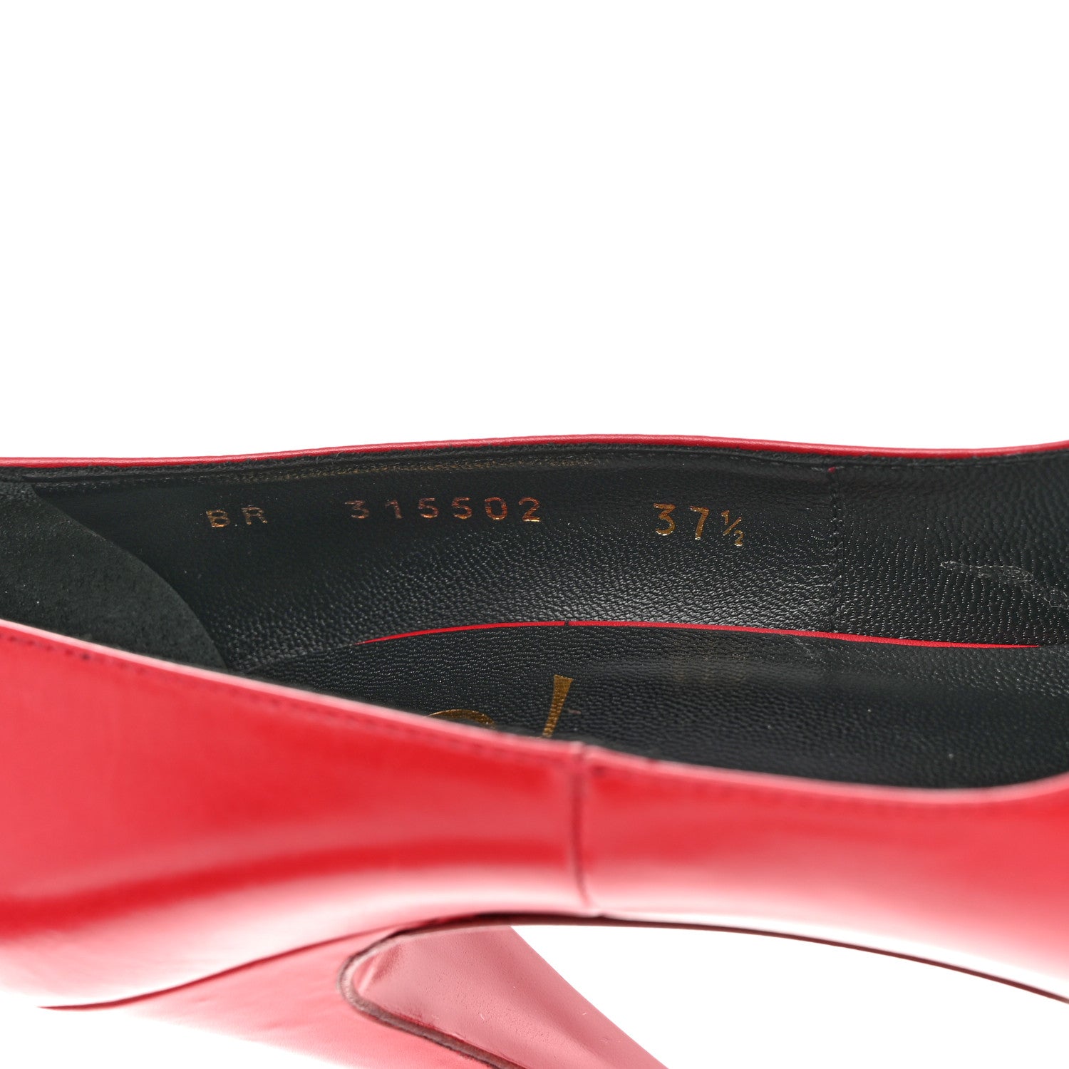 Saint Laurent Seta Calfskin Tribute 105 Platform Pumps 37.5 Rouge Orient 8 of 8