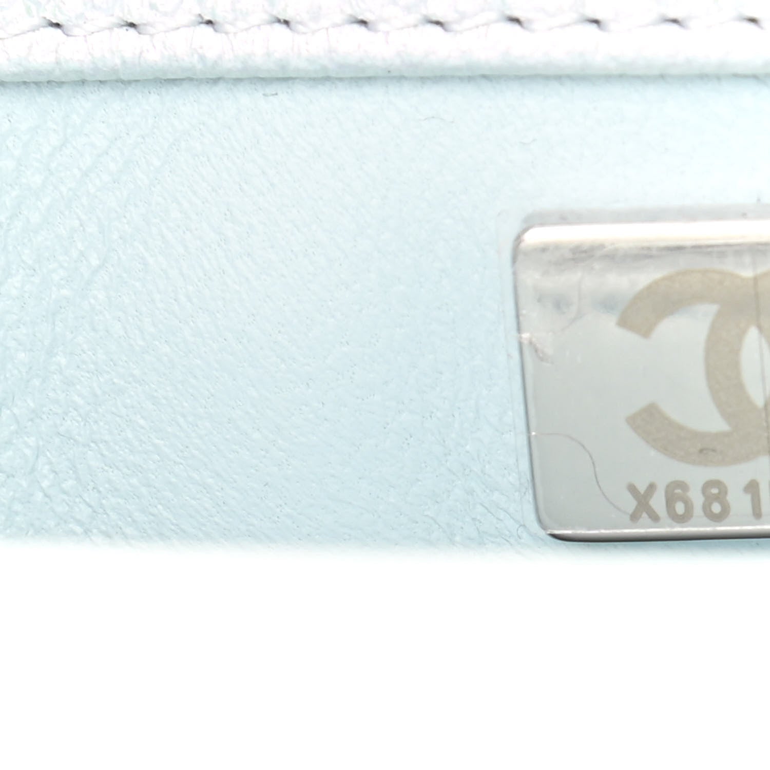 Chanel Iridescent Caviar Quilted Mini Coco Handle Flap Light Blue 7 of 10