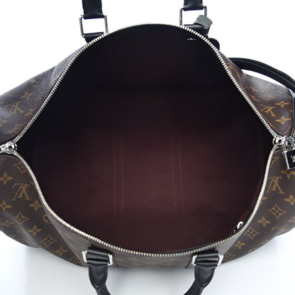 Louis Vuitton Monogram Macassar Keepall Bandouliere 45 6 of 11
