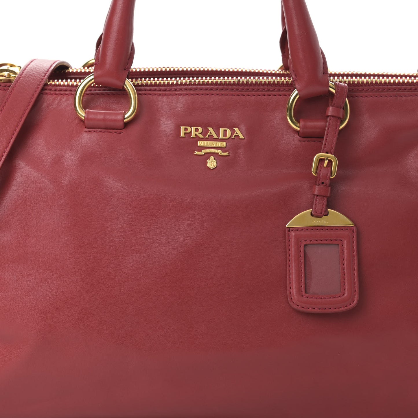 City Calf Large Galleria Double Zip Tote Lacca