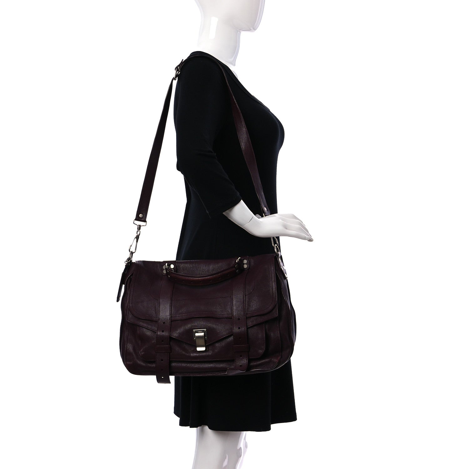 Proenza Schouler Lambskin PS1 Large Satchel Oxblood 2 of 29
