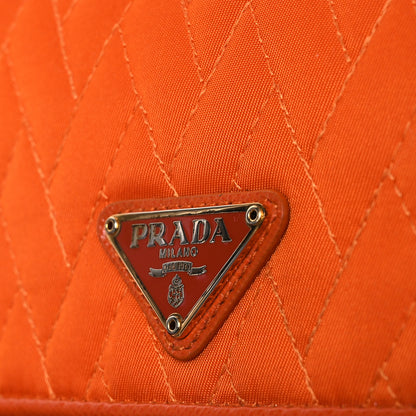 Prada Tessuto Impuntu Triangle Continental Flap Wallet Orange 13 of 19