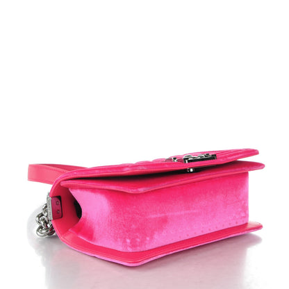 Chanel Velvet Quilted Small Boy Flap Fuchsia 4 of 8