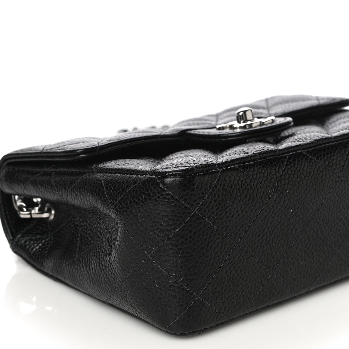 Caviar Quilted Mini Square Flap Black
