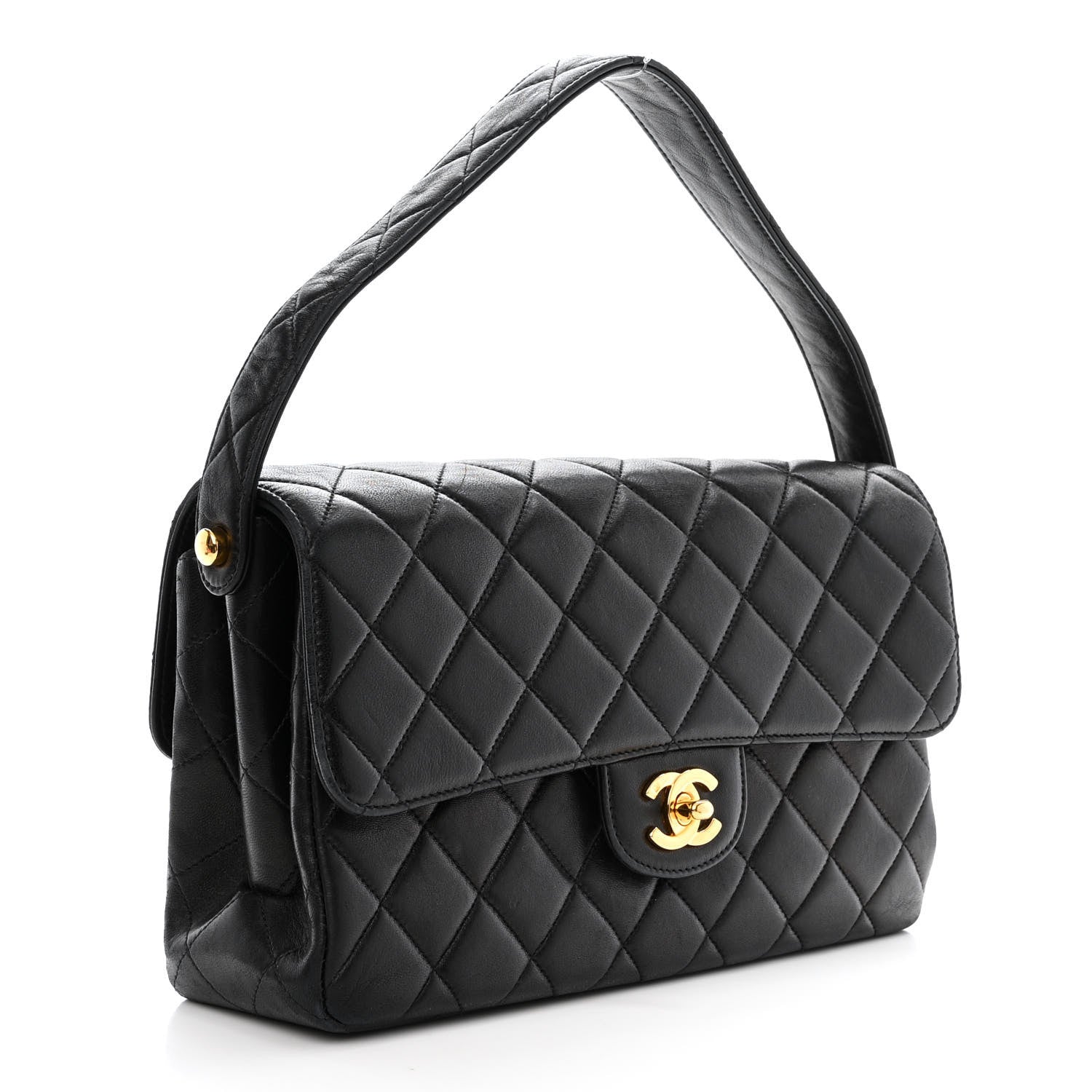 Chanel Lambskin Quilted Medium Double Sided Flap Black 3 of 16
