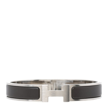 Hermes Matte Enamel Narrow Clic Clac HH Bracelet T5 Etain 1 of 7