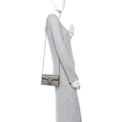 Gucci GG Supreme Monogram Super Mini Dionysus Shoulder Bag Taupe 2 of 12
