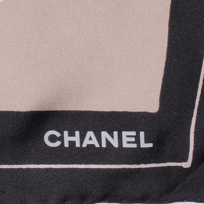 Chanel Silk Jacket Camellia CC Iconic Symbols Scarf 2 of 5