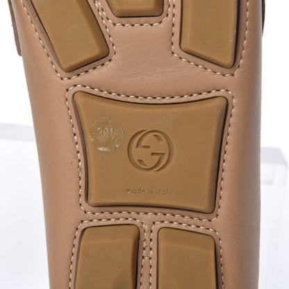 Gucci Calfskin Womens Noel Web Driver Loafers 38.5 Camelia 8 of 10