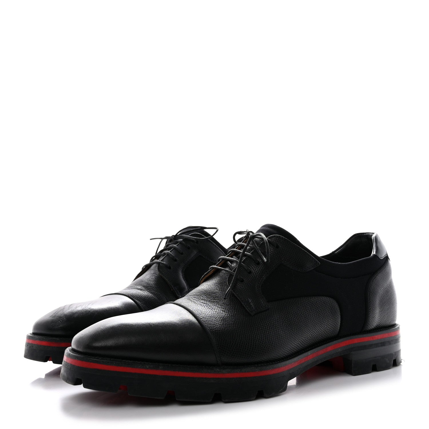 Christian Louboutin Smooth Textured Calfskin Mika Sky Mens Flats 42 Black 3 of 12