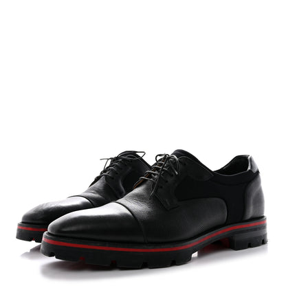 Christian Louboutin Smooth Textured Calfskin Mika Sky Mens Flats 42 Black 3 of 12