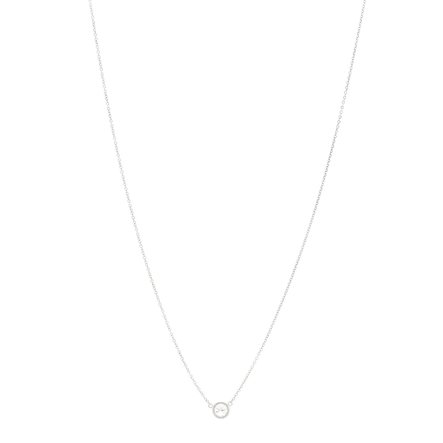 Platinum Diamond .33ct Elsa Peretti Diamonds by the Yard Pendant Necklace