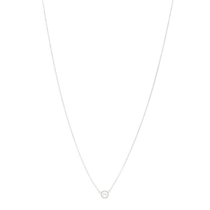 Tiffany Platinum Diamond .33ct Elsa Peretti Diamonds by the Yard Pendant Necklace 1 of 5