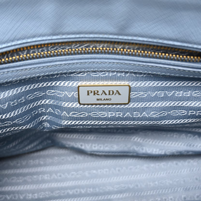 Prada Saffiano Small Galleria Double Zip Tote Aviazione 7 of 11