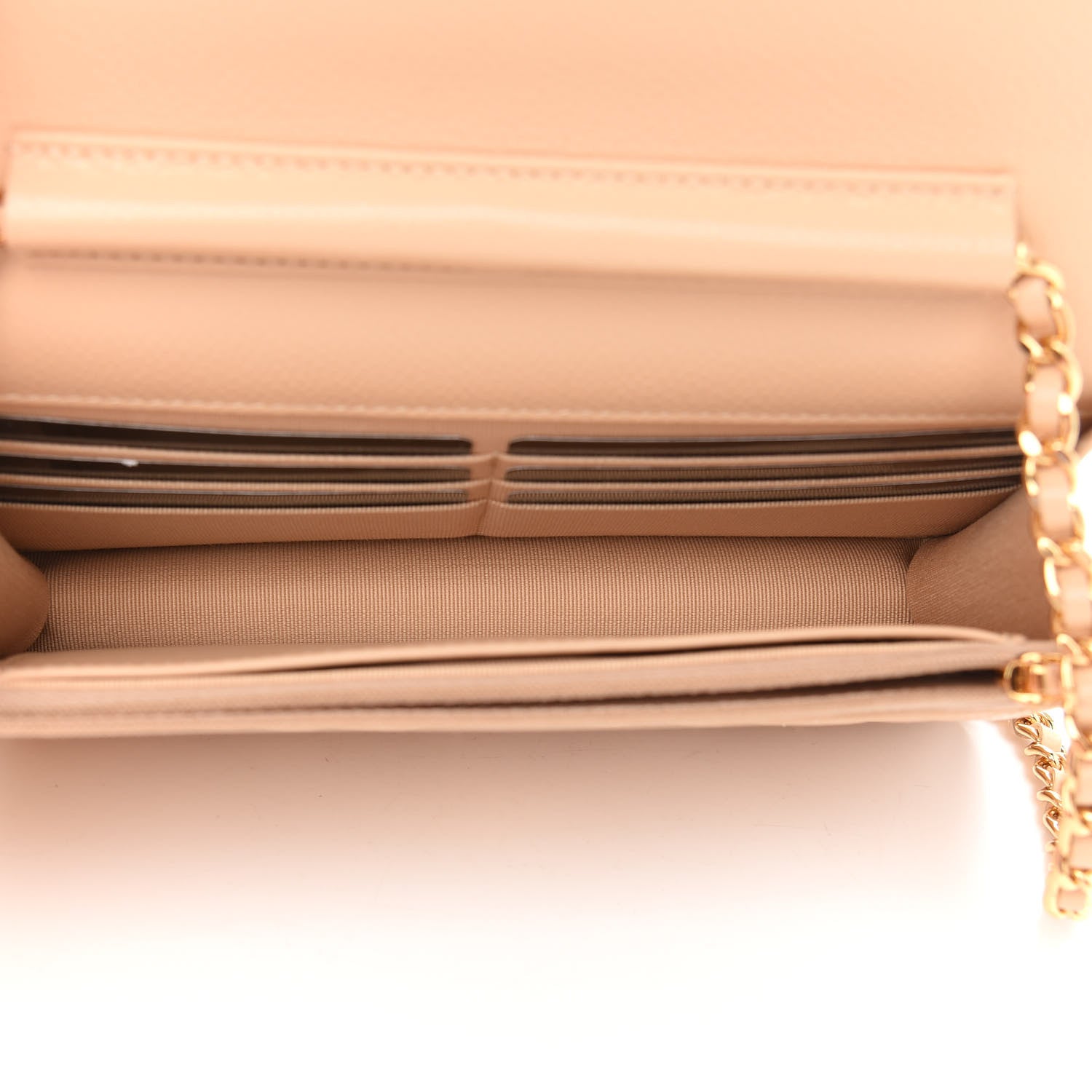 Chanel Caviar Quilted Wallet On Chain WOC Beige 7 of 10