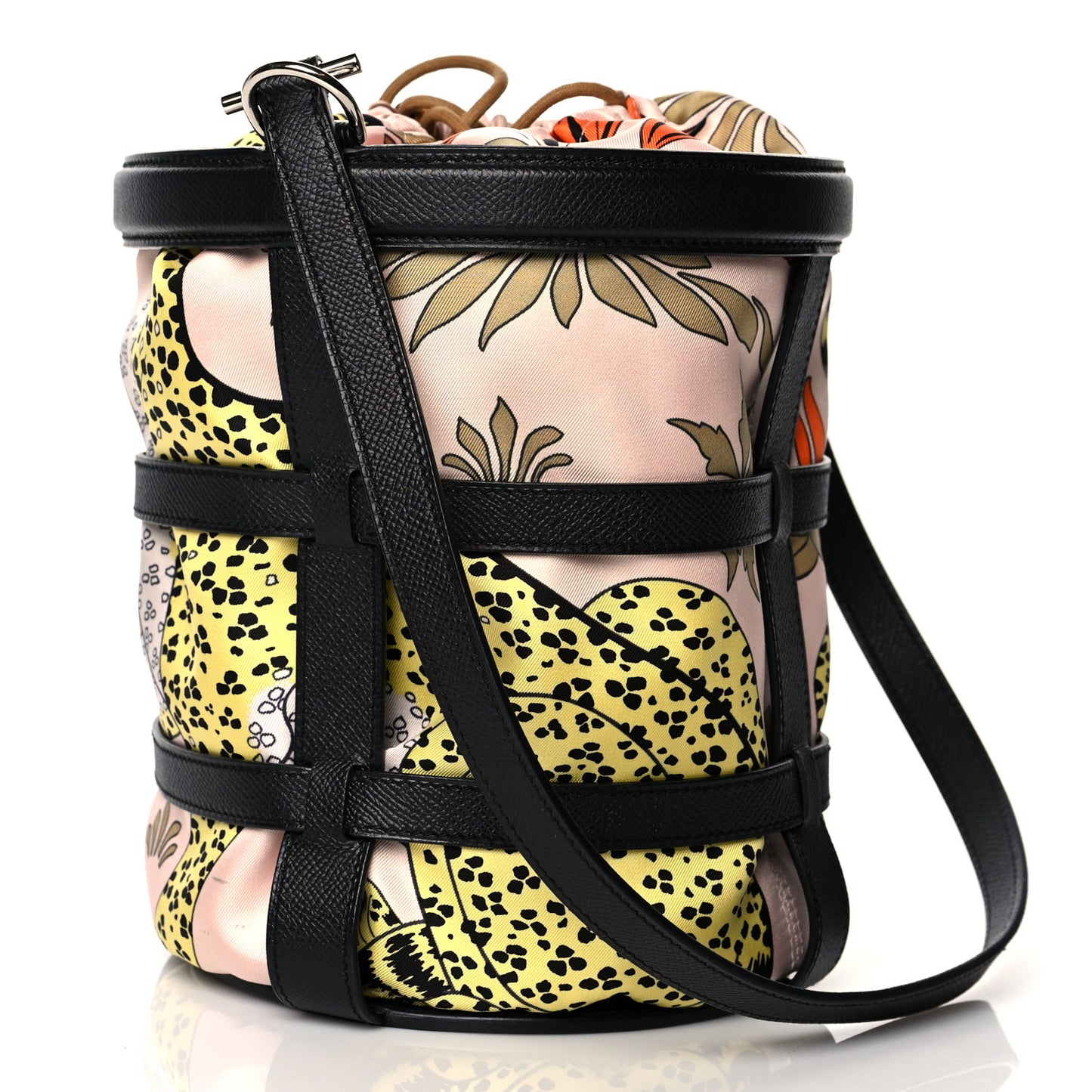 Epsom Silk Les Leopards Musardine Bag Black