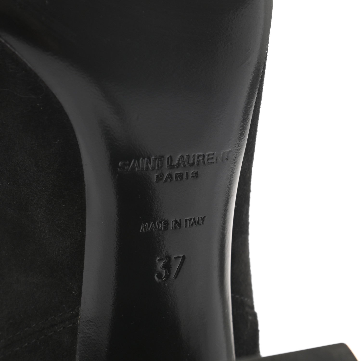 Saint Laurent Suede Babies Chelsea 95 Ankle Boot 37 Black 8 of 10