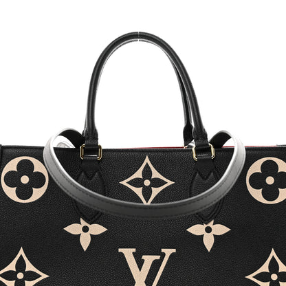 Louis Vuitton Empreinte Monogram Giant Onthego MM Black Beige 5 of 9