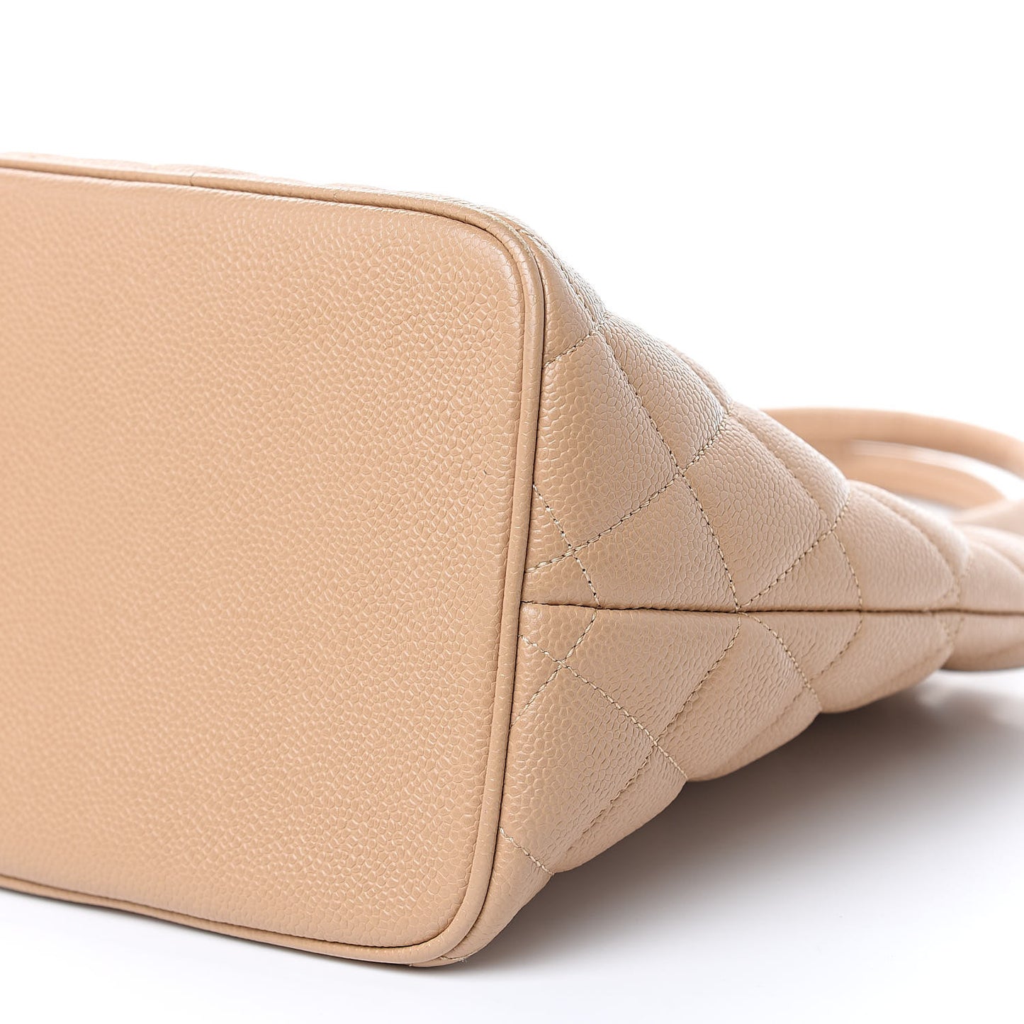 Caviar Quilted Medallion Tote Beige