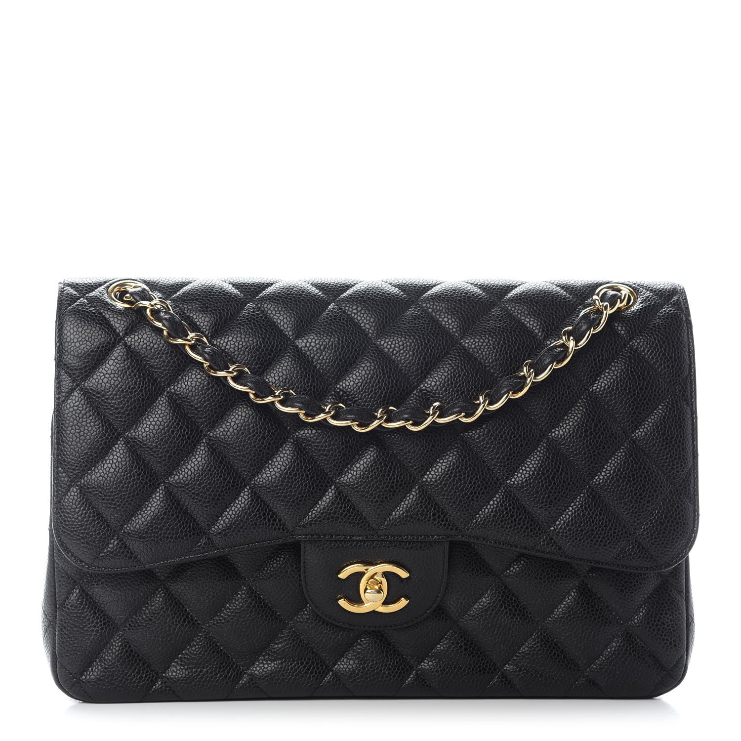 Chanel Caviar Quilted Jumbo Double Flap Black 1 of 11