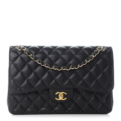 Chanel Caviar Quilted Jumbo Double Flap Black 1 of 11