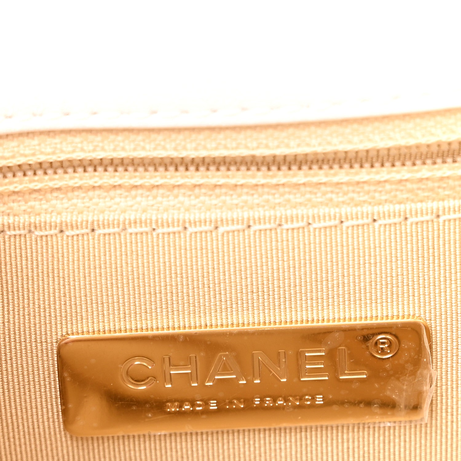 Chanel Shiny Goatskin Quilted Medium Chanel 19 Flap White 6 of 11