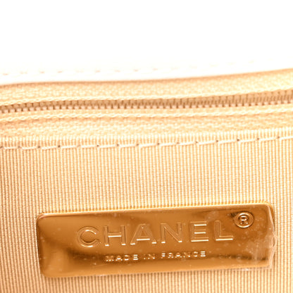 Chanel Shiny Goatskin Quilted Medium Chanel 19 Flap White 6 of 11