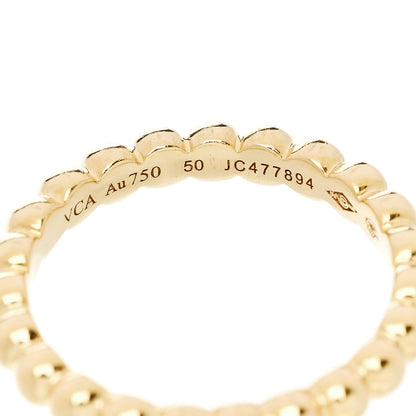 Van Cleef & Arpels 18K Yellow Gold Medium Perlee Ring 50 5.25 4 of 5