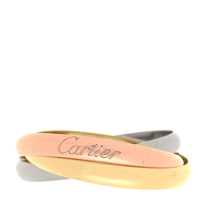 Cartier 18K Pink Yellow White Gold Small Trinity Ring 57 8 2 of 10