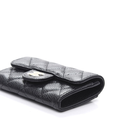 Chanel Caviar Quilted Flap Card Holder Wallet Black 7 of 11