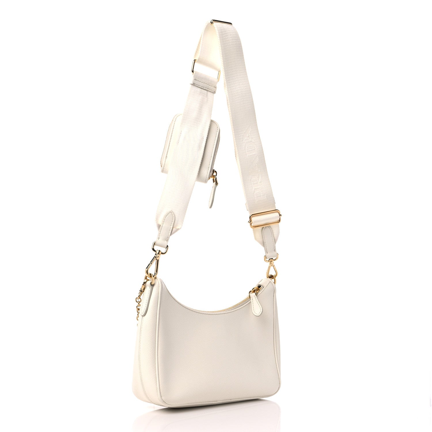 Prada Saffiano Re-Edition 2005 Shoulder Bag White 3 of 10