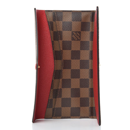 Louis Vuitton Damier Ebene Josephine Wallet Red 5 of 9