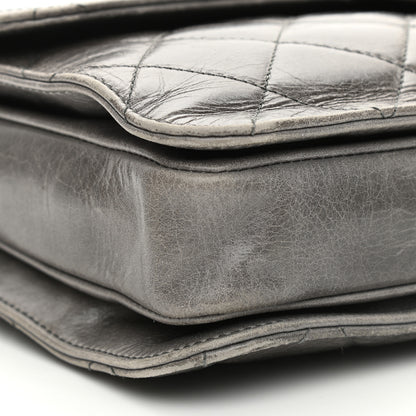 Chanel Glazed Calfskin Quilted Large Perfect Edge Flap Grey 9 of 11