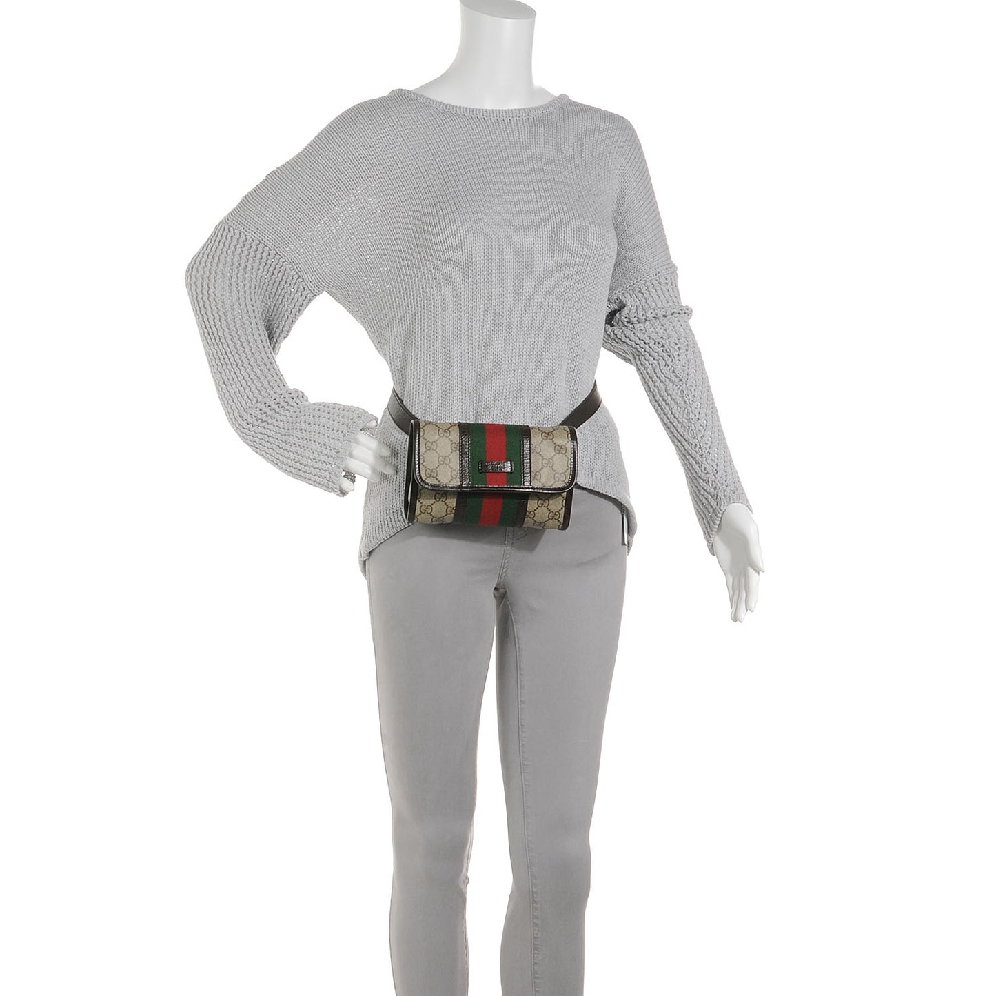 Monogram Web Belt Bag Ebony