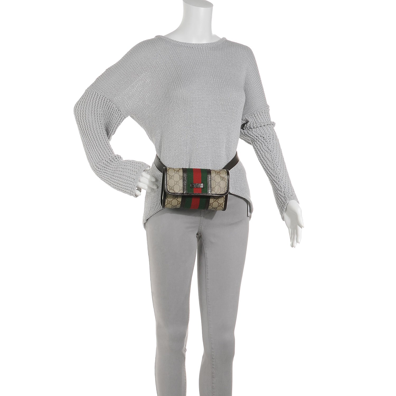 Gucci Monogram Web Belt Bag Ebony 2 of 7