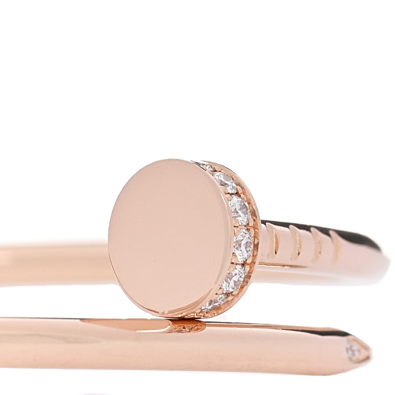 Cartier 18K Pink Gold Diamond Small Juste Un Clou Bracelet 16 4 of 4