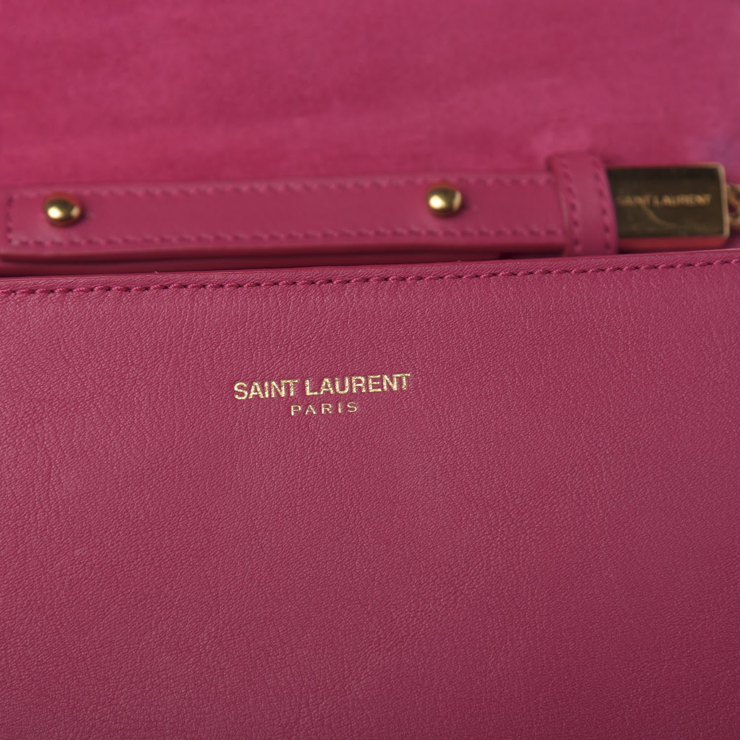 Saint Laurent Calfskin Small Classic Y Satchel Fuchsia 11 of 14