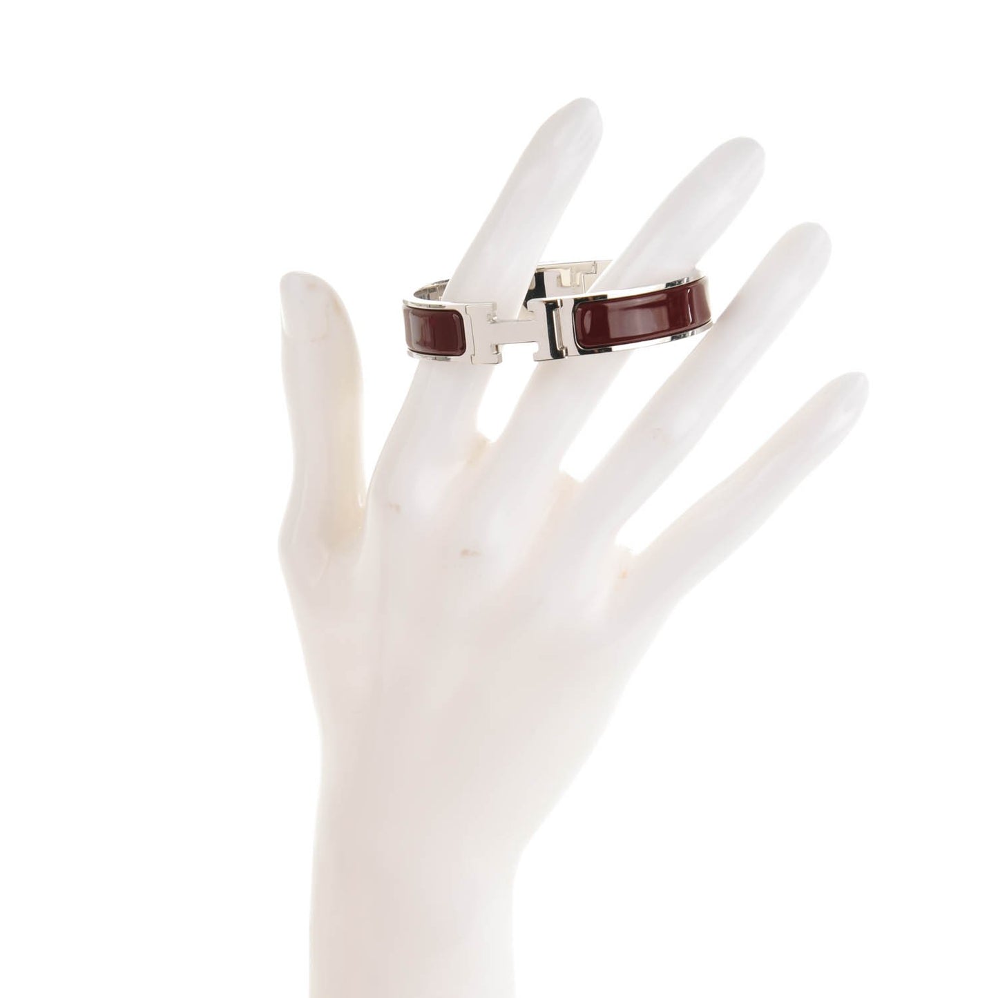 Enamel Narrow Clic Clac H Bracelet PM Cacao