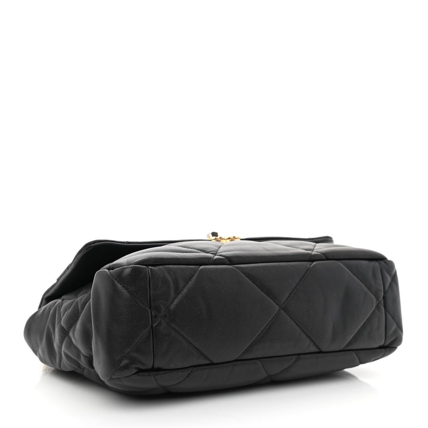 Lambskin Quilted Large Chanel 19 Flap Black