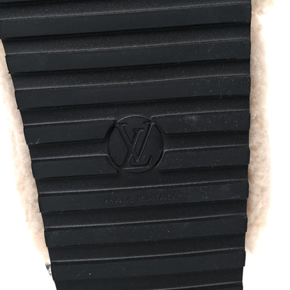 Louis Vuitton Shearling Paseo Sandals 40 Black 6 of 8