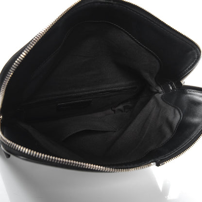 Alexander McQueen Calfskin Studded Padlock Skull Clutch Black 5 of 10