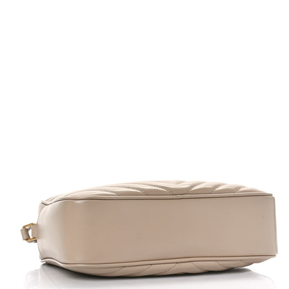 Saint Laurent Calfskin Matelasse Monogram Lou Camera Bag Dark Beige 3 of 7