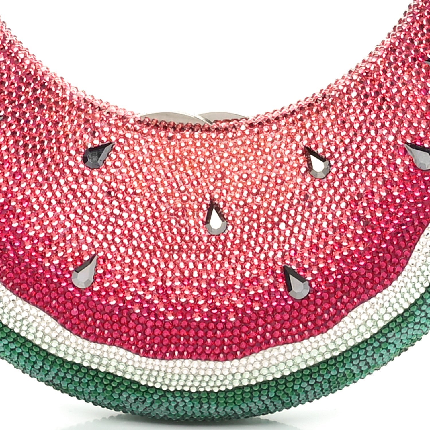 Judith Leiber Crystal Watermelon Crescent Minaudiere Clutch 8 of 11